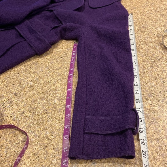 Sandro Petite Wool Purple Belted Jacket Medium - Picture 9 of 17